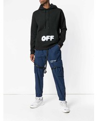 Мужской черный худи с принтом от Off-White