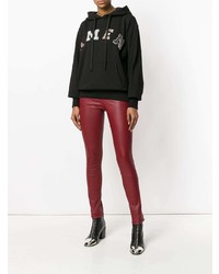 Женский черный худи с принтом от Amen