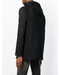 Мужской черный худи с принтом от Balmain