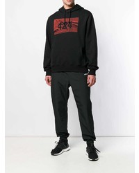 Мужской черный худи с принтом от 424