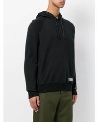 Мужской черный худи с принтом от Lanvin