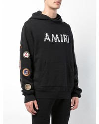 Мужской черный худи с принтом от Amiri