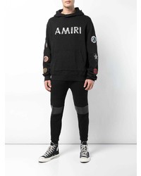 Мужской черный худи с принтом от Amiri