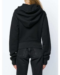 Женский черный худи с принтом от Amen