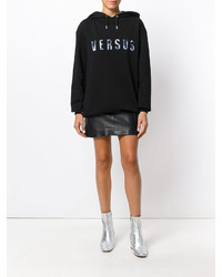 Женский черный худи с принтом от Versus