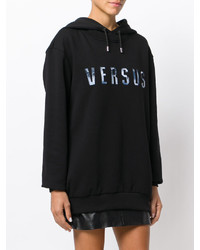 Женский черный худи с принтом от Versus
