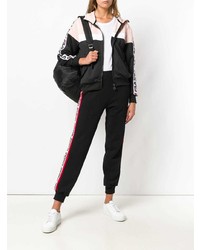 Женский черный худи с принтом от Fila