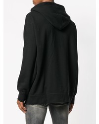 Мужской черный худи с принтом от R13