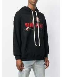 Мужской черный худи с принтом от Represent