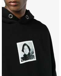 Мужской черный худи с принтом от Givenchy