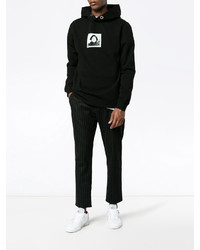 Мужской черный худи с принтом от Givenchy