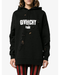 Женский черный худи с принтом от Givenchy