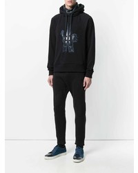 Мужской черный худи с принтом от MONCLER GRENOBLE