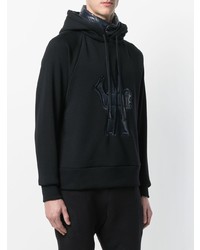 Мужской черный худи с принтом от MONCLER GRENOBLE