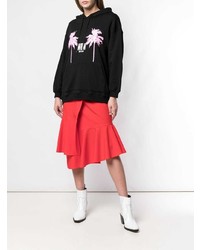 Женский черный худи с принтом от MSGM