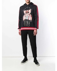 Мужской черный худи с принтом от Dolce & Gabbana