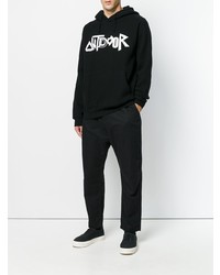 Мужской черный худи с принтом от White Mountaineering