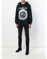 Мужской черный худи с принтом от Icosae