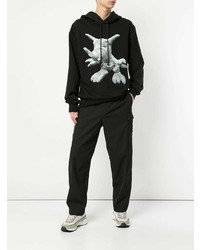 Мужской черный худи с принтом от Juun.J