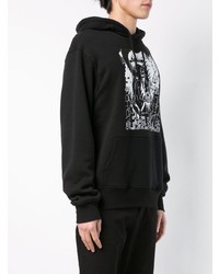 Мужской черный худи с принтом от 424