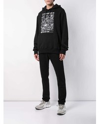 Мужской черный худи с принтом от 424