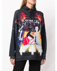 Женский черный худи с принтом от R13