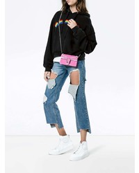 Женский черный худи с принтом от RE/DONE