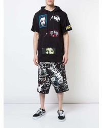 Мужской черный худи с принтом от Haculla