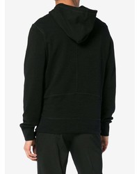 Мужской черный худи с принтом от Alexander McQueen