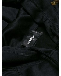 Мужской черный худи с принтом от DSQUARED2