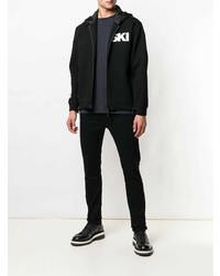 Мужской черный худи с принтом от DSQUARED2