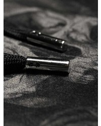 Мужской черный худи с принтом от Alexander McQueen