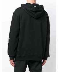 Мужской черный худи с принтом от Just Cavalli