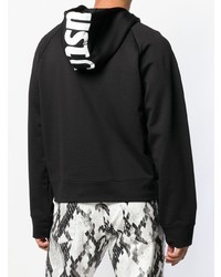 Мужской черный худи с принтом от Just Cavalli