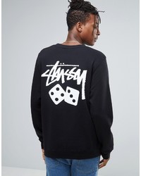 Мужской черный худи с принтом от Stussy