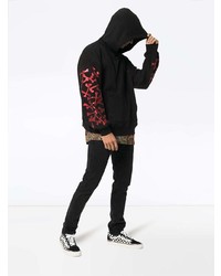 Мужской черный худи с принтом от Amiri