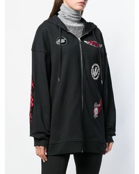 Женский черный худи с принтом от McQ Alexander McQueen