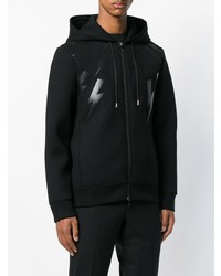 Мужской черный худи с принтом от Neil Barrett