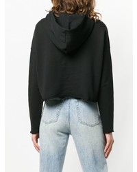 Женский черный худи с принтом от Philipp Plein