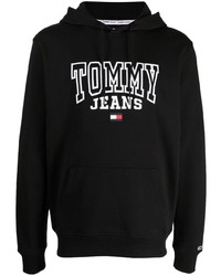 Мужской черный худи с принтом от Tommy Jeans