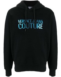 Мужской черный худи с принтом от VERSACE JEANS COUTURE