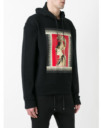 Мужской черный худи с принтом от Fausto Puglisi