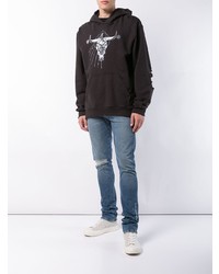 Мужской черный худи с принтом от Alchemist