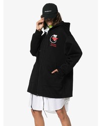 Женский черный худи с принтом от Prada