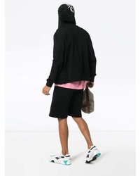 Мужской черный худи с принтом от Kenzo