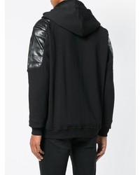 Мужской черный худи от Frankie Morello