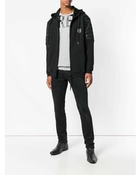 Мужской черный худи от Frankie Morello