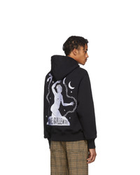 Мужской черный худи от Carne Bollente