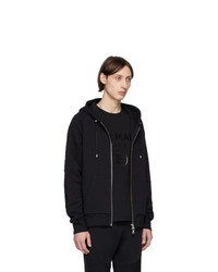 Мужской черный худи от Balmain