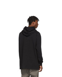 Мужской черный худи от Rick Owens